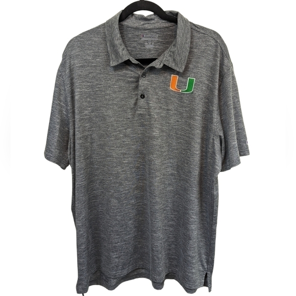 Champion Miami Hurricanes Micro Mesh Polo Sz 2XL - Picture 1 of 10